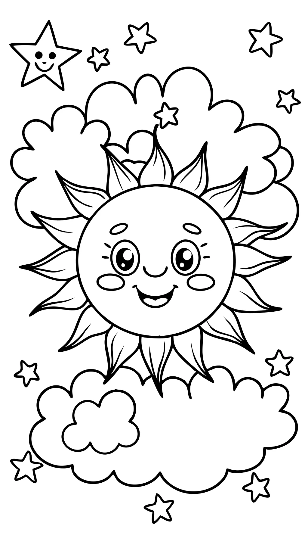 sun coloring page